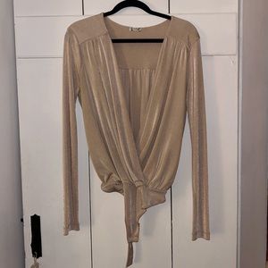 Free People Size Large Long Sleeve Bodysuit